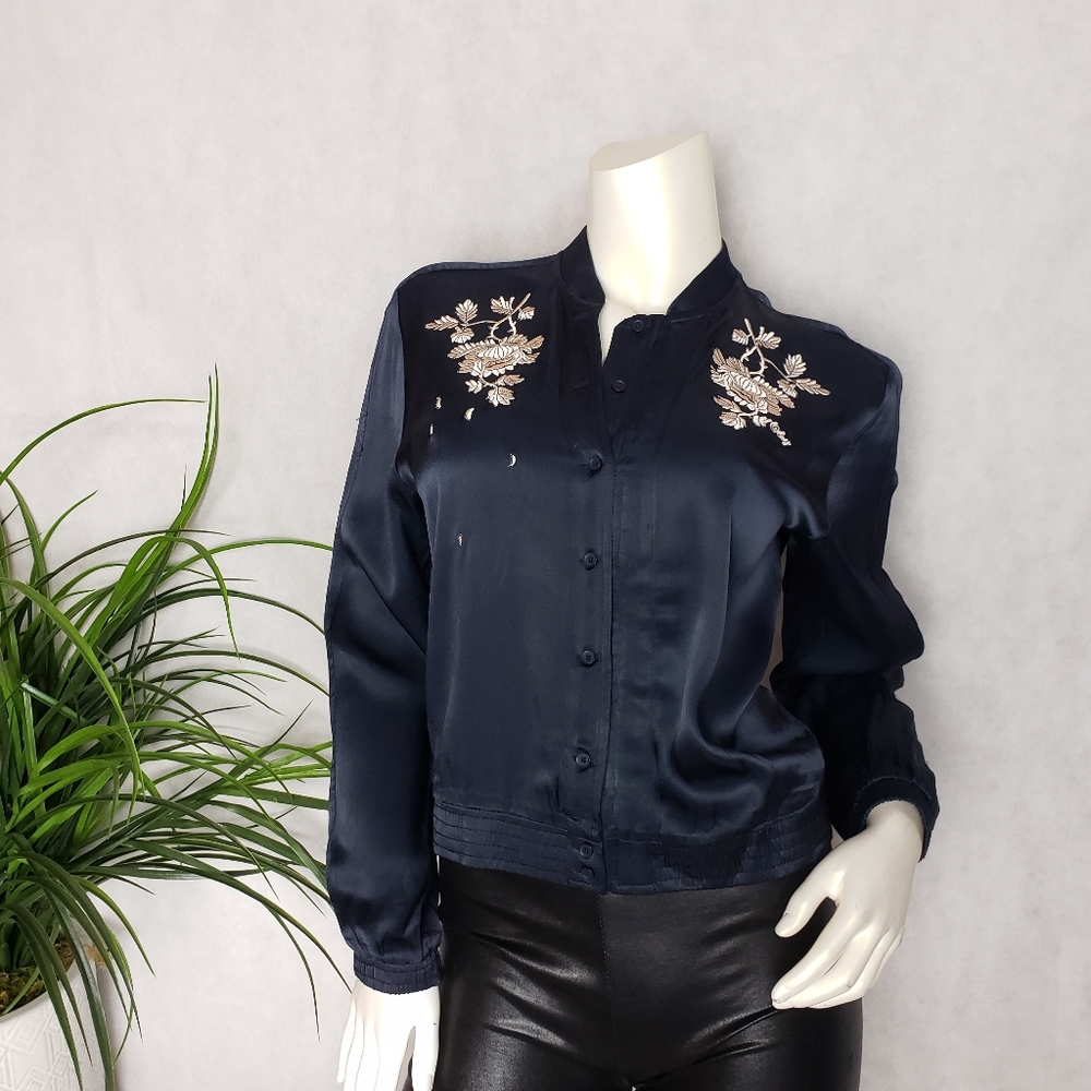 Obey Embroidered Button Down Jacket